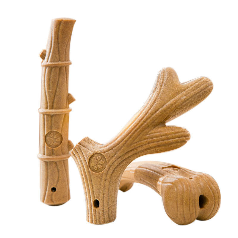 Durable Antler Chew Stick – Pine Wood Teething Toy for Small to Large Dogs