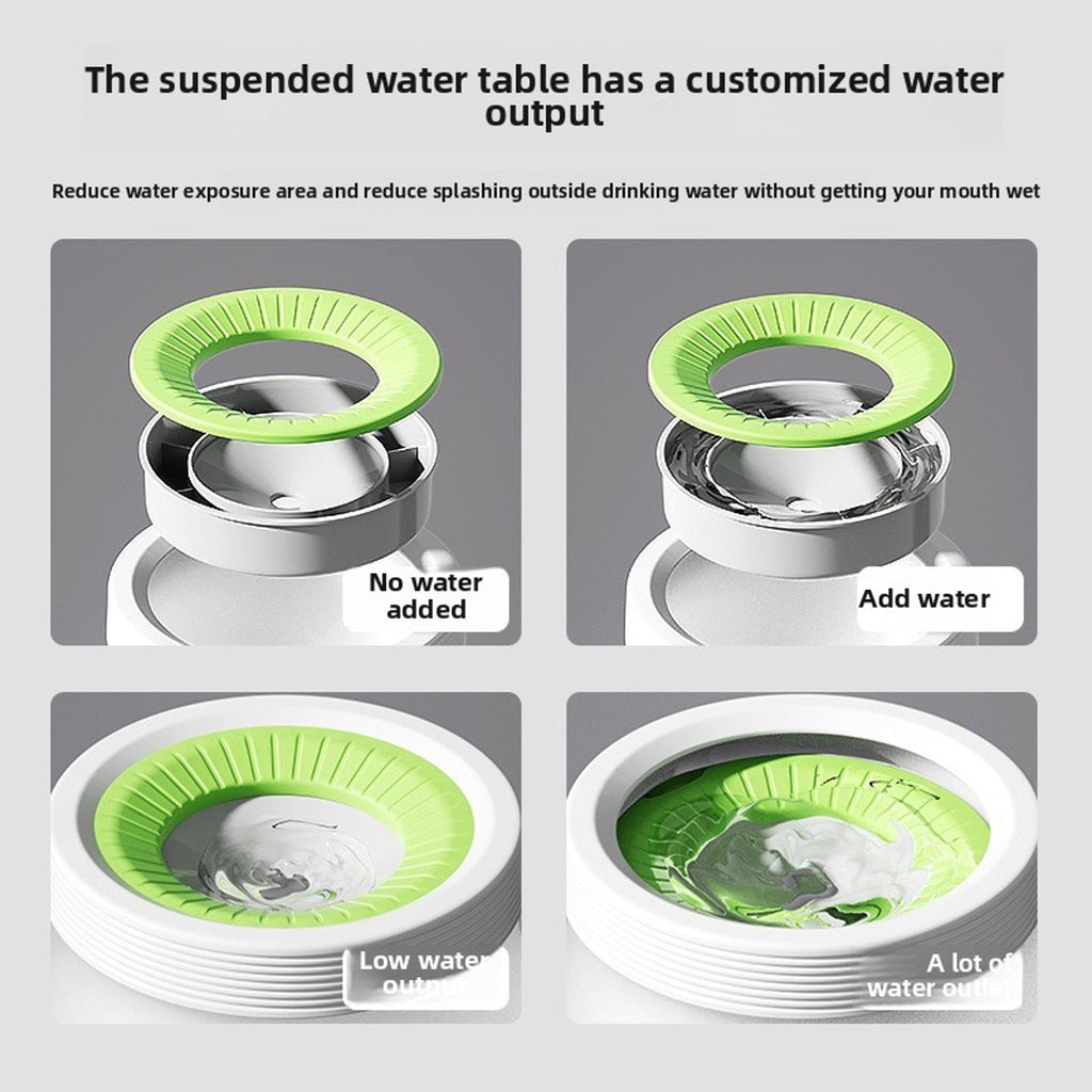 No-Spill Floating Water Bowl – BPA-Free Plastic Spill-Proof Pet Waterer for Cats & Small Dogs