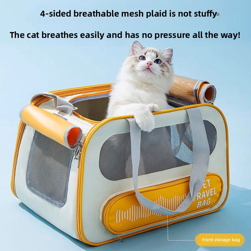 Breathable Oxford Cloth Pet Travel Bag – Large Capacity, Foldable Carrier for Cats & Small Dogs