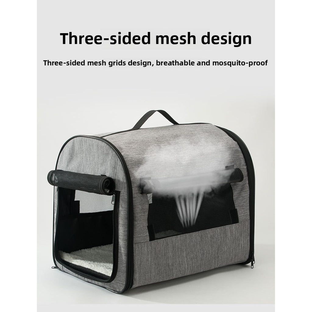 Foldable Breathable Pet House – Oxford Cloth, Mesh, Multi-Function Indoor/Outdoor Kennel for Medium & Large Dogs