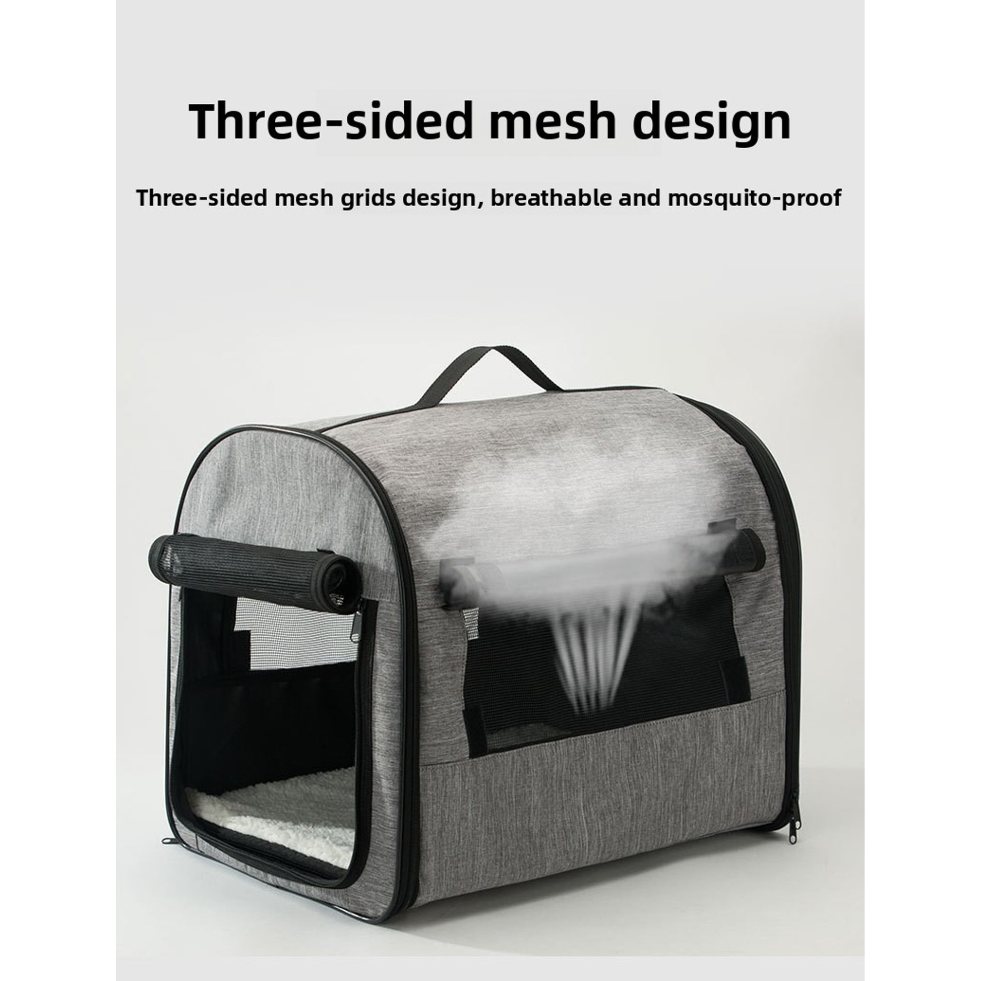 Foldable Breathable Pet House – Oxford Cloth, Mesh, Multi-Function Indoor/Outdoor Kennel for Medium & Large Dogs