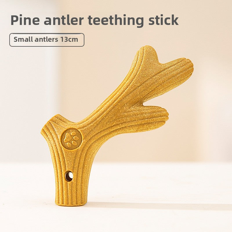 Durable Antler Chew Stick – Pine Wood Teething Toy for Small to Large Dogs