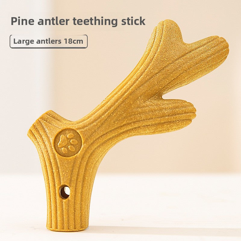 Durable Antler Chew Stick – Pine Wood Teething Toy for Small to Large Dogs