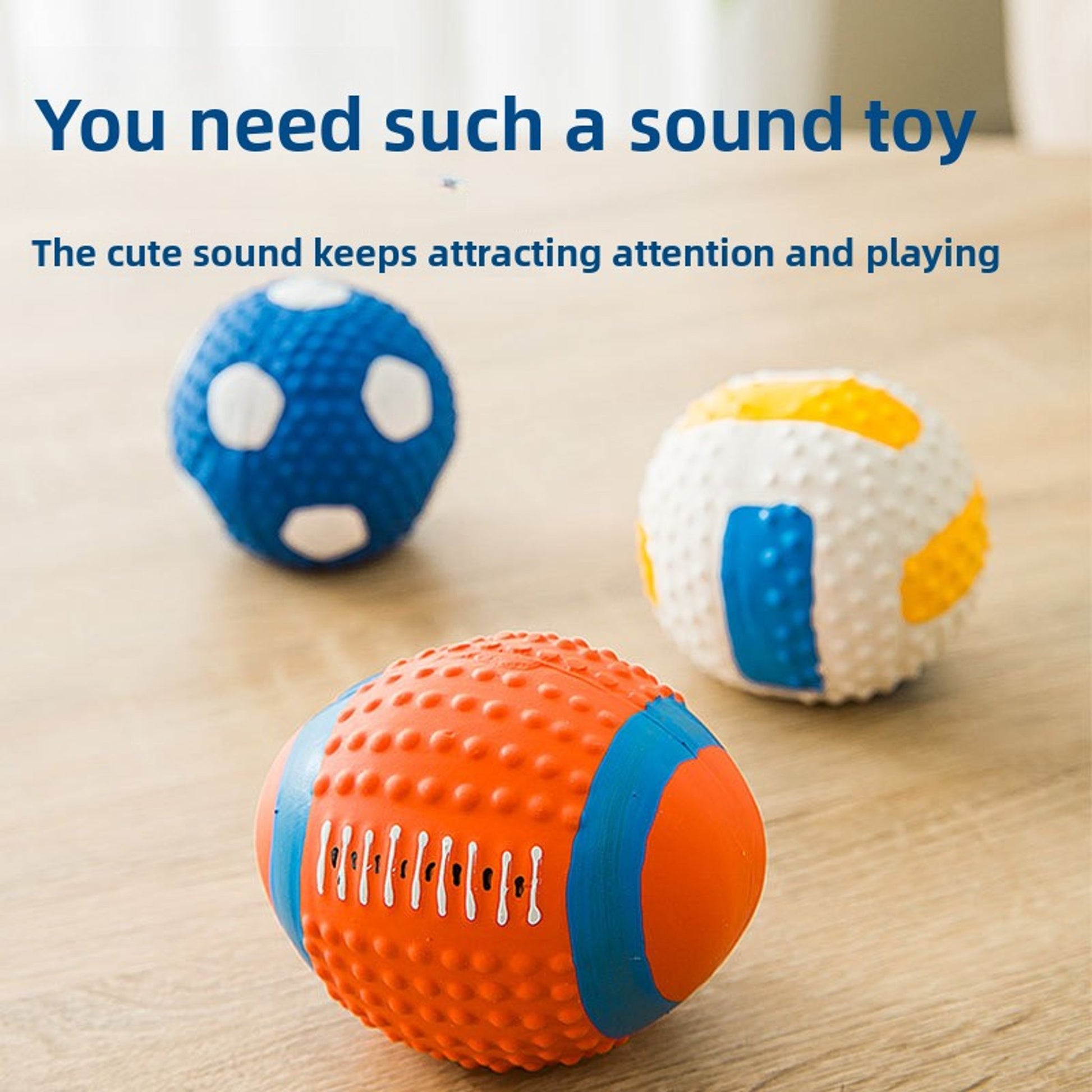 Durable Latex Squeaky Ball Toy – Chew-Resistant Interactive Training Toy for Small Dogs