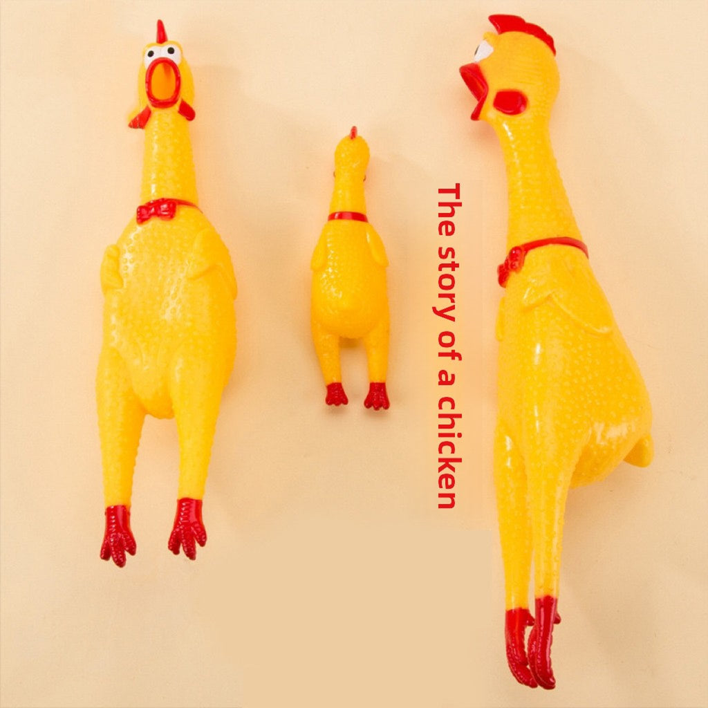 Squeaky Chicken Dog Toy – Durable Latex, Interactive Sound & Chew Toy for Dogs