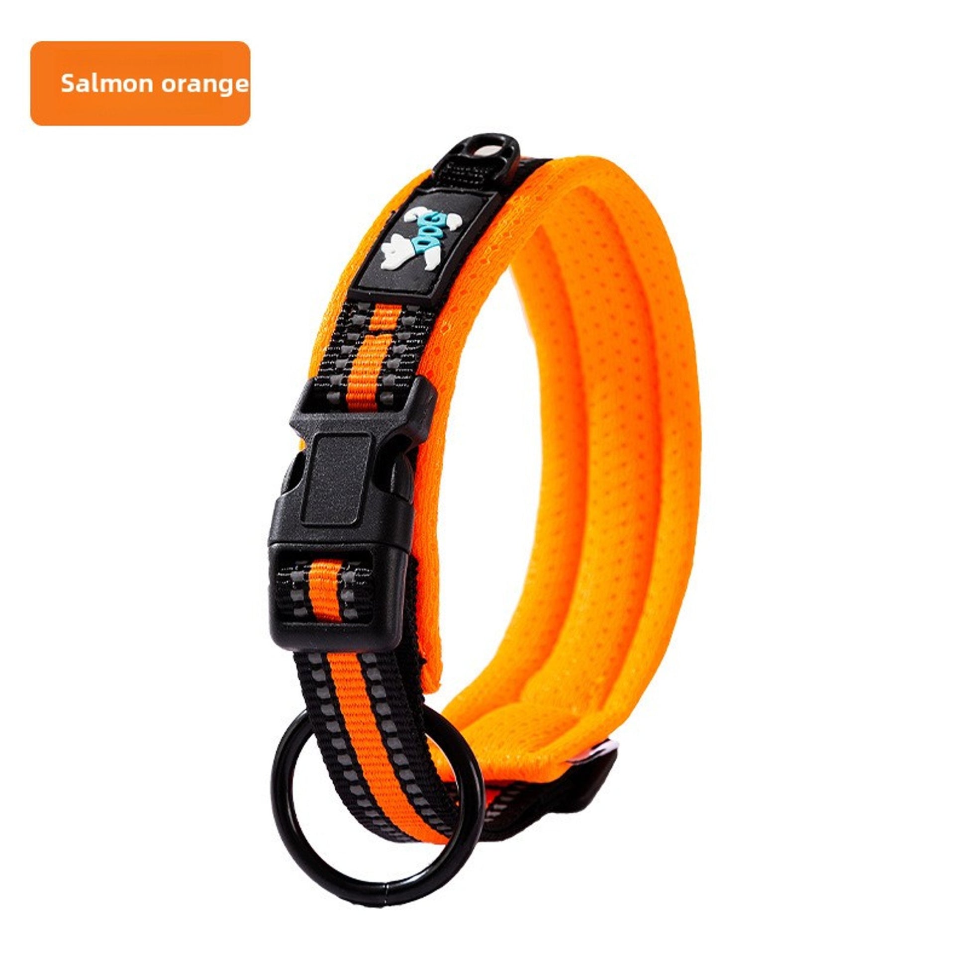 Adjustable Reflective Dog Collar – Breathable Mesh, Durable Buckle, For Medium & Large Dogs