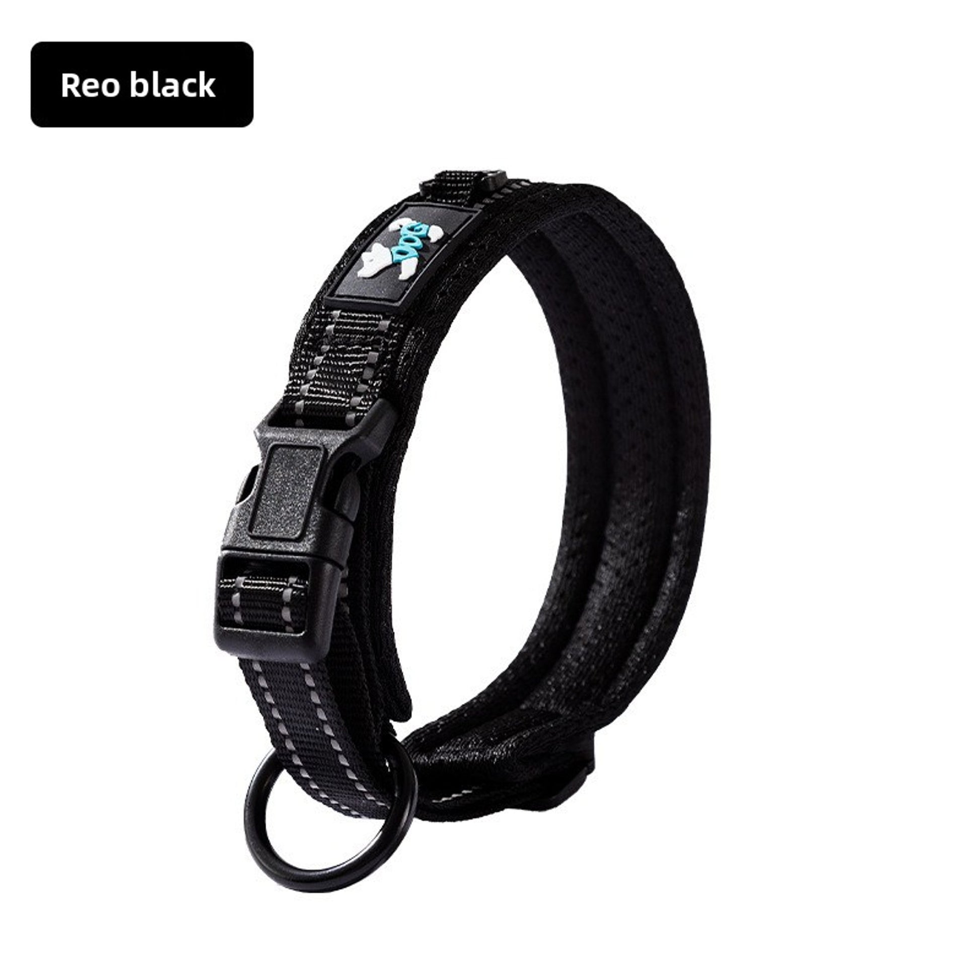 Adjustable Reflective Dog Collar – Breathable Mesh, Durable Buckle, For Medium & Large Dogs