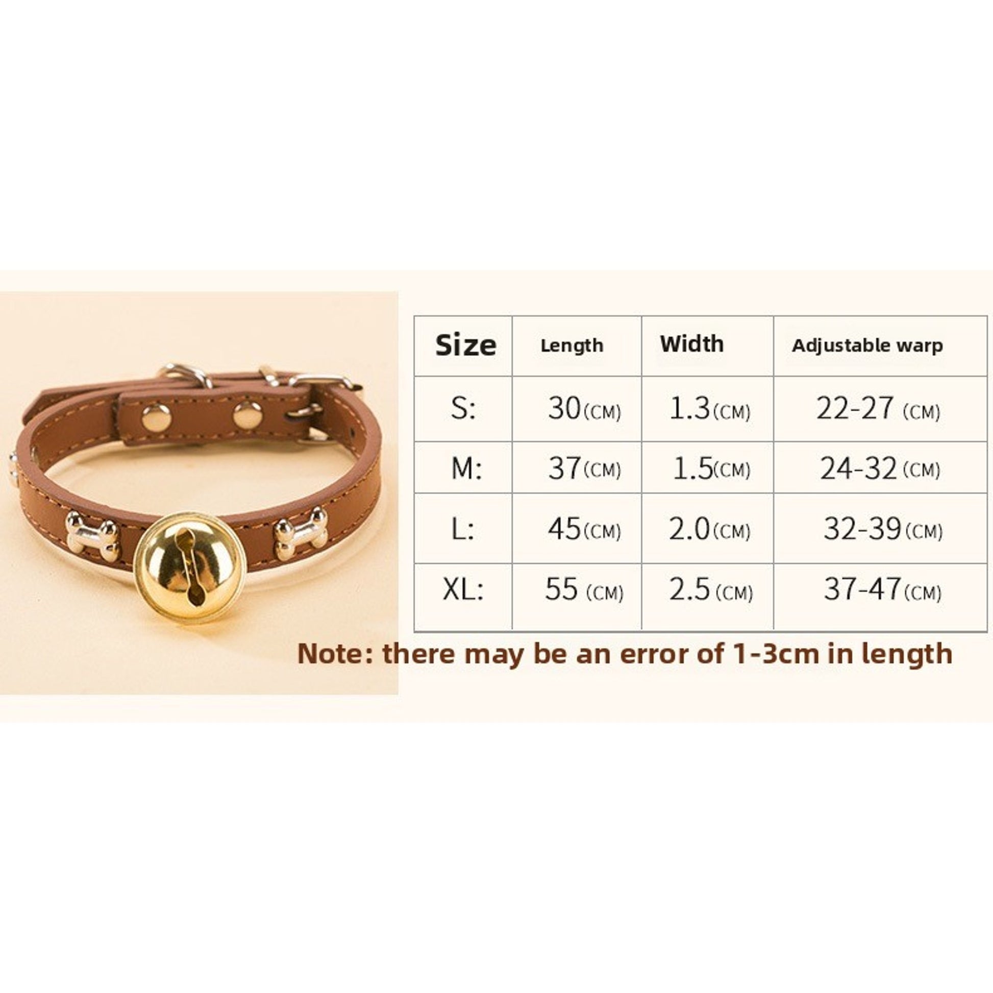 Adjustable Pet Collar with Bell – Cute Bone & Paw Design for Small Dogs & Cats
