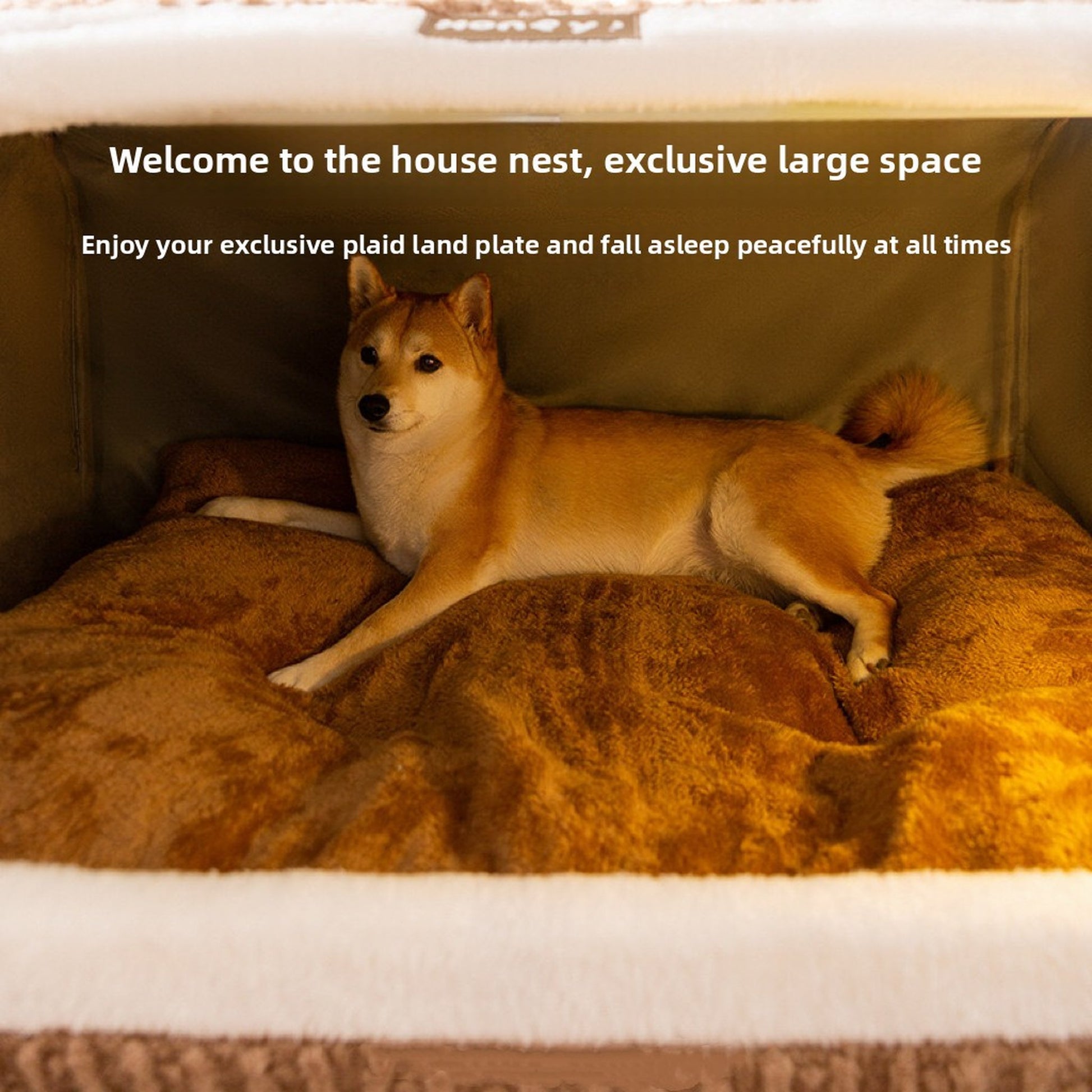 Cozy Plush Lomi Brown Bear Pet Bed – Warm Thickened Washable Cave for Dogs & Cats