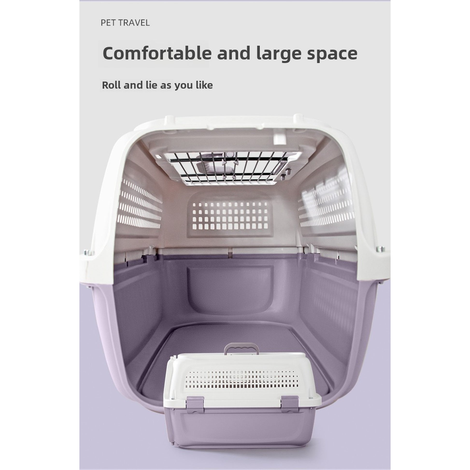 Airline-Approved Pet Carrier – Durable PP Plastic, Portable Travel Crate for Cats & Small Dogs