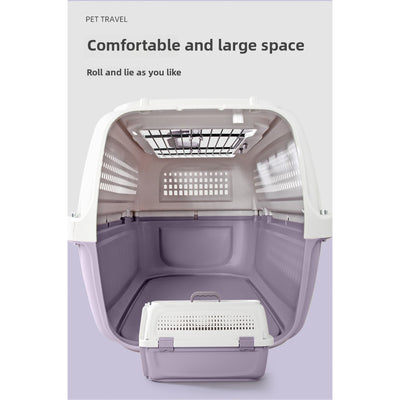 Airline-Approved Pet Carrier – Durable PP Plastic, Portable Travel Crate for Cats & Small Dogs