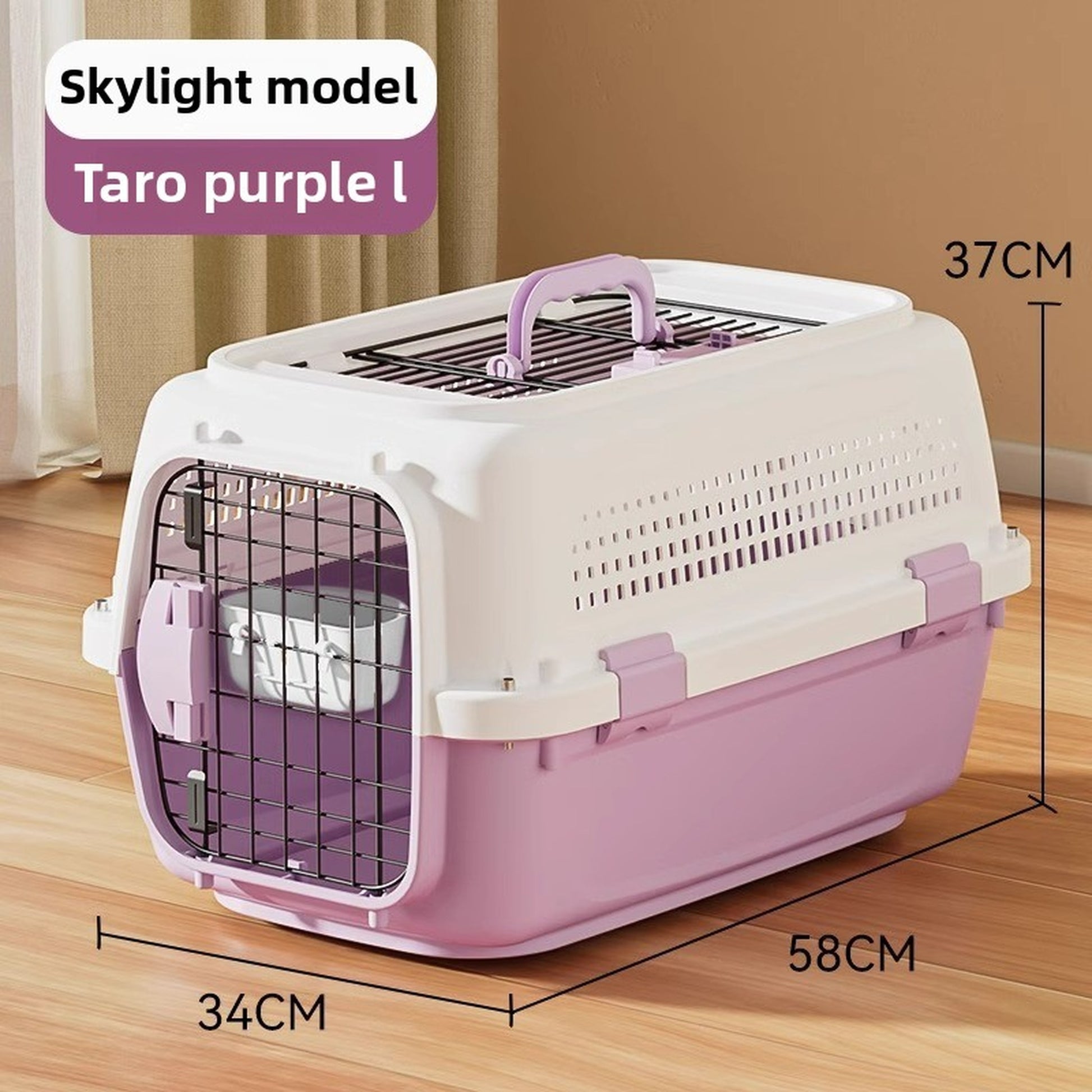 Airline-Approved Pet Carrier – Durable PP Plastic, Portable Travel Crate for Cats & Small Dogs