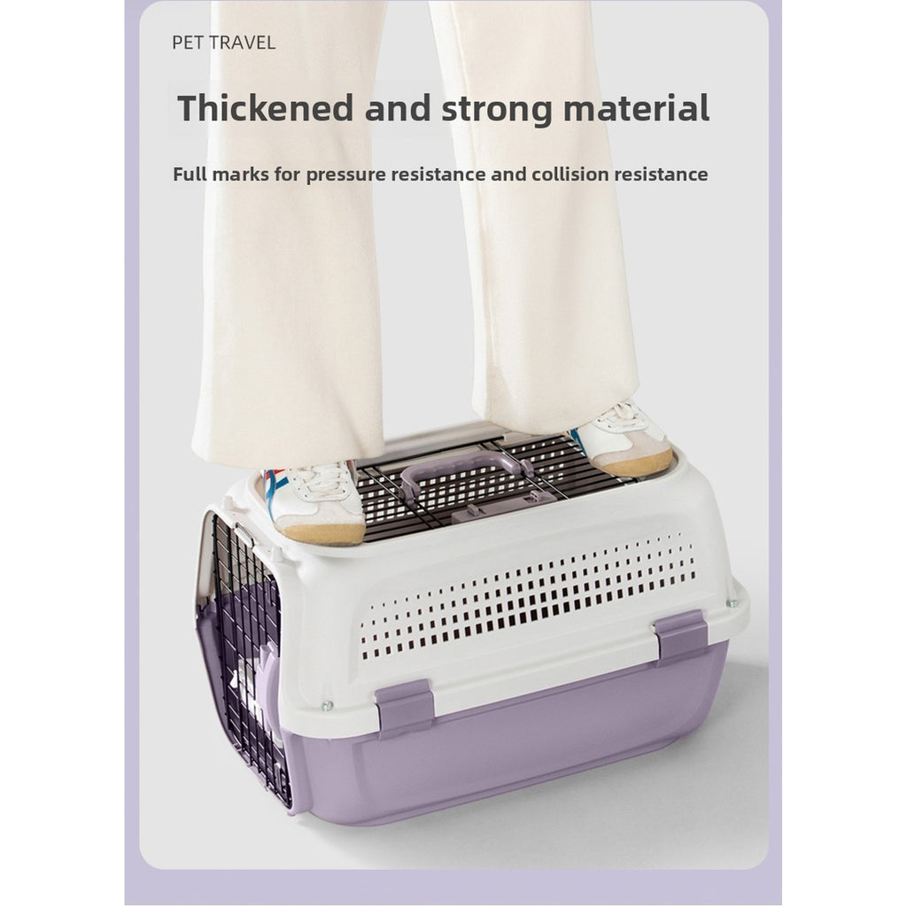 Airline-Approved Pet Carrier – Durable PP Plastic, Portable Travel Crate for Cats & Small Dogs