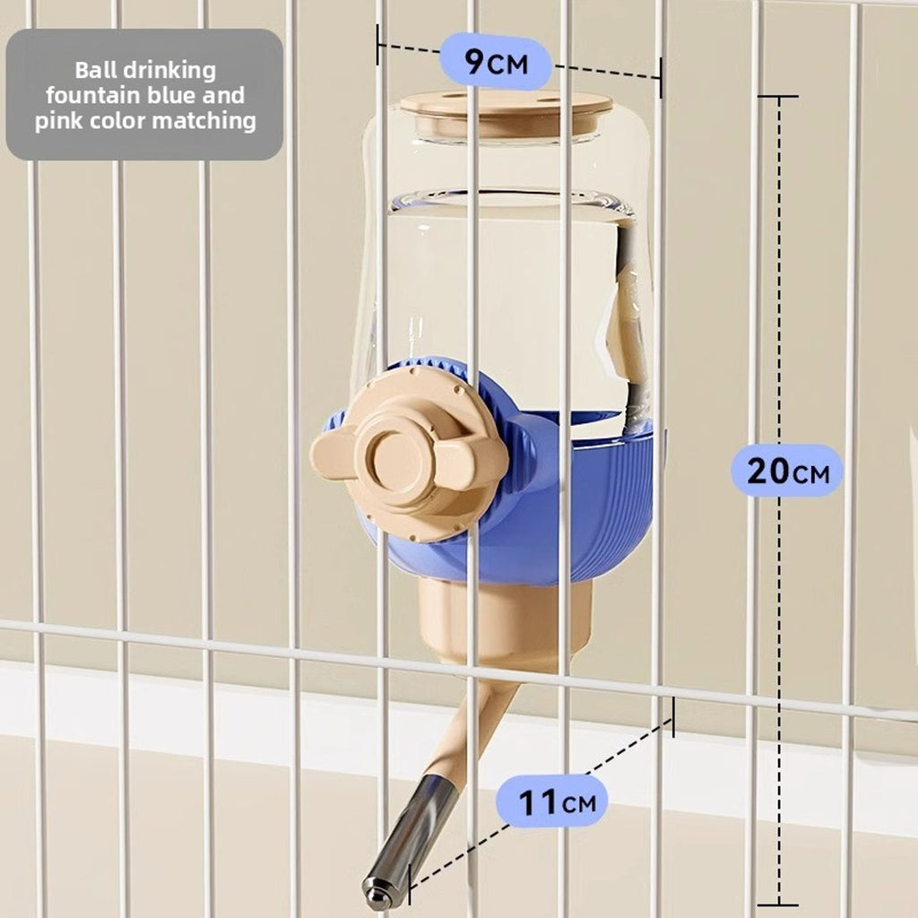 Dream Pink Large Capacity Hanging Dispenser – Plastic Dual Feeder & Waterer for Cats and Dogs