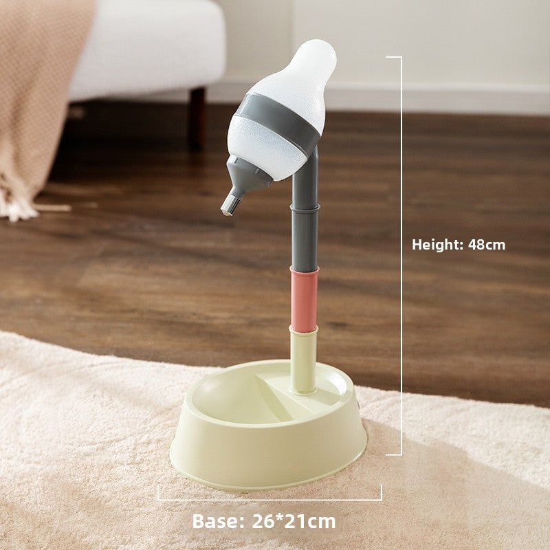 Adjustable Stainless Steel No-Spill Pet Water & Food Dispenser – Height Adjustable Dual Bowl for Dogs & Cats