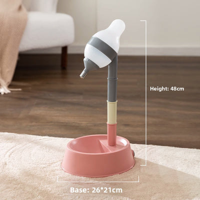 Adjustable Stainless Steel No-Spill Pet Water & Food Dispenser – Height Adjustable Dual Bowl for Dogs & Cats