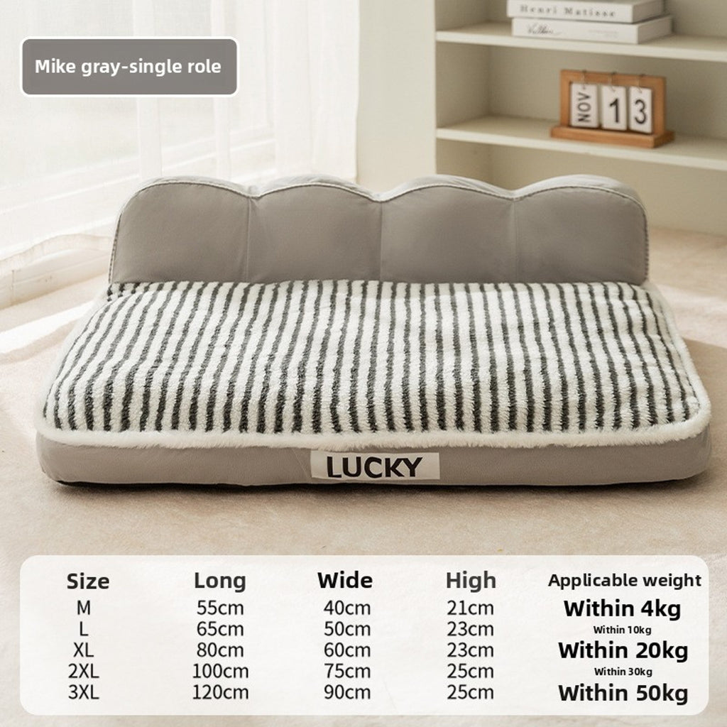 Cozy Pillow Pet Bed – Cotton Plush, Open‑Style Warm Mattress for Dogs & Cats