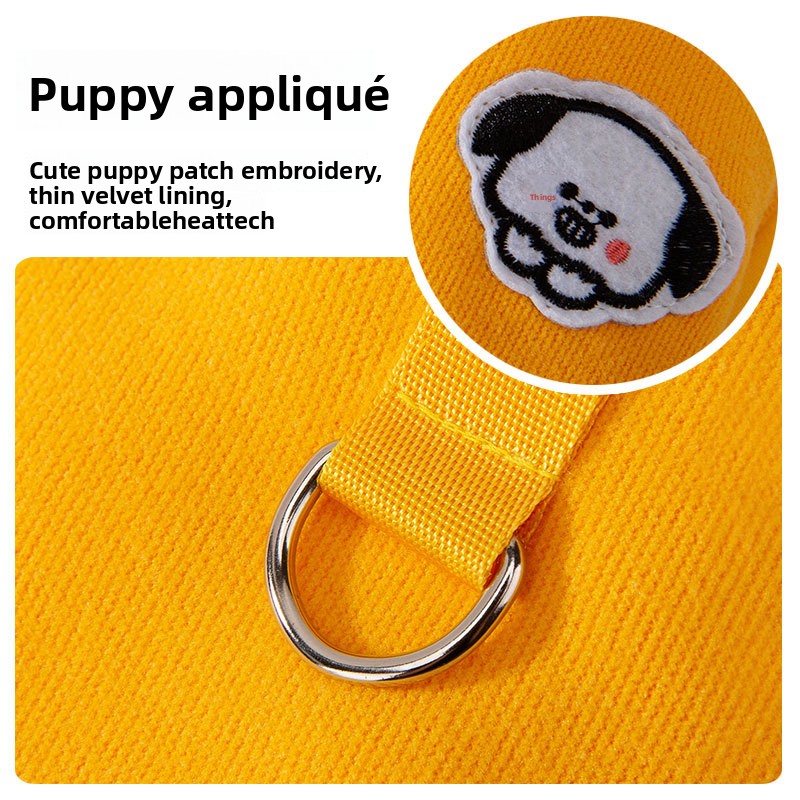 Bear Patch Embroidered Sweatshirt – Cotton Fleece, Warm Leash-Ready Dog & Cat Outfit