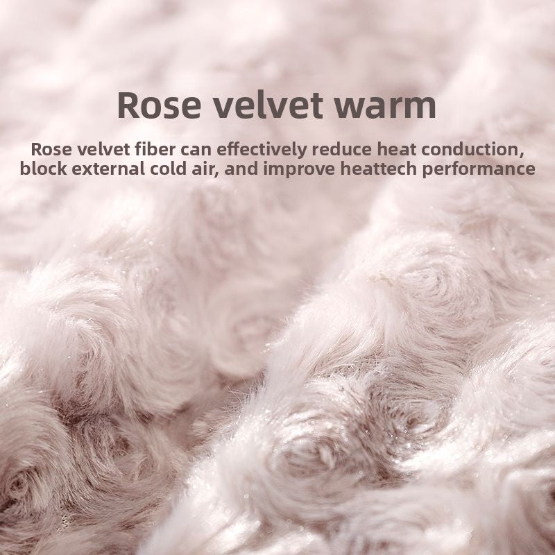 Thick Rose Velvet Pillow Pet Bed – Plush Warm Cushion for Dogs & Cats