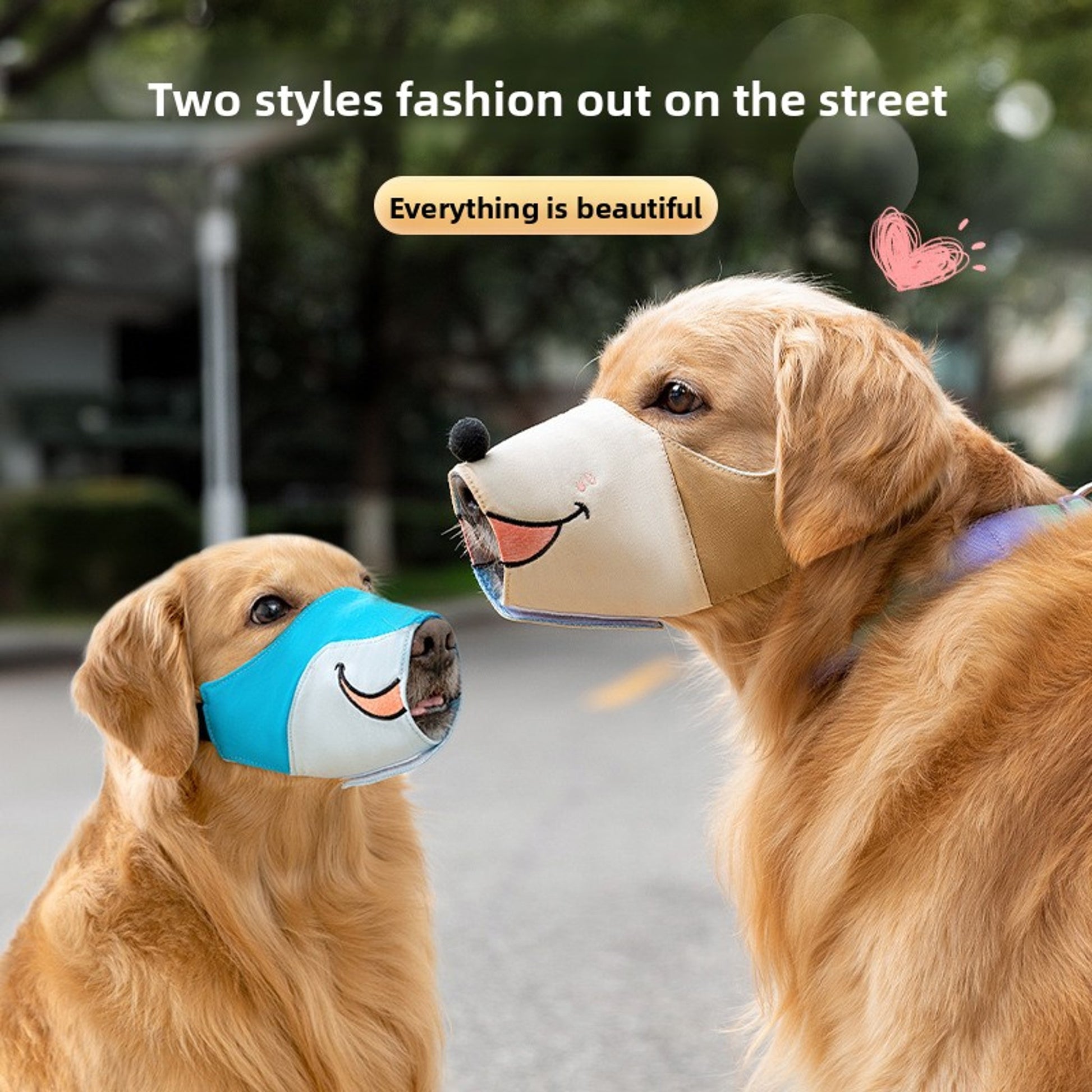 Adjustable Anti-Bite Dog Muzzle – Soft Oxford Cloth, Breathable Safety Mask for Small to Large Dogs