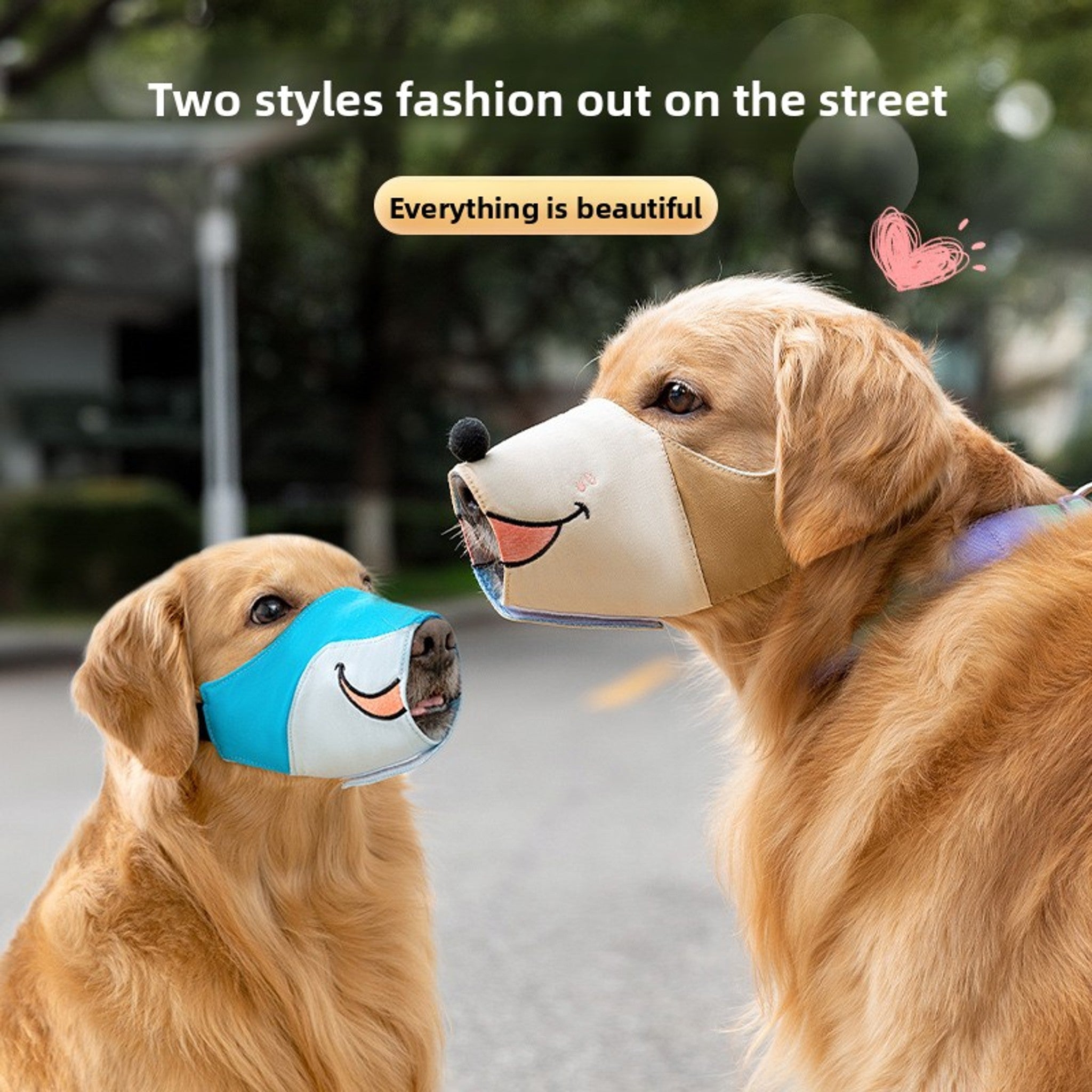 Adjustable Anti-Bite Dog Muzzle – Soft Oxford Cloth, Breathable Safety Mask for Small to Large Dogs