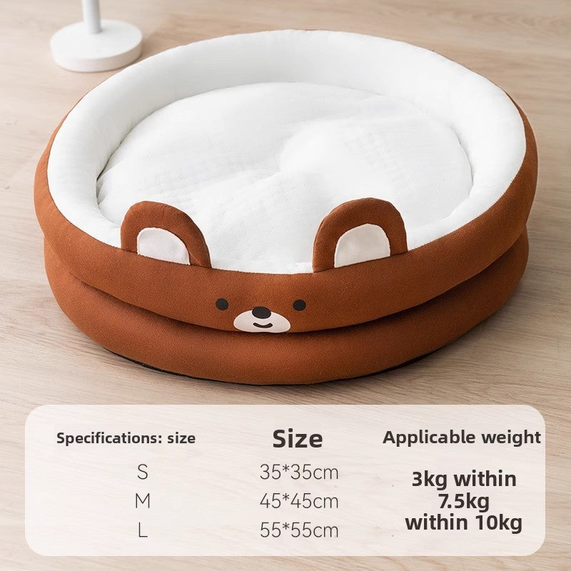 Dual‑Sided Pillow Bed – Plush Cotton, All‑Season Comfort for Cats & Small Dogs