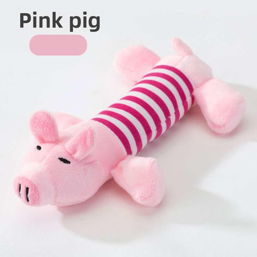 Squeaky Plush Chew Toy – Soft Durable Teething Trainer for Small & Medium Dogs