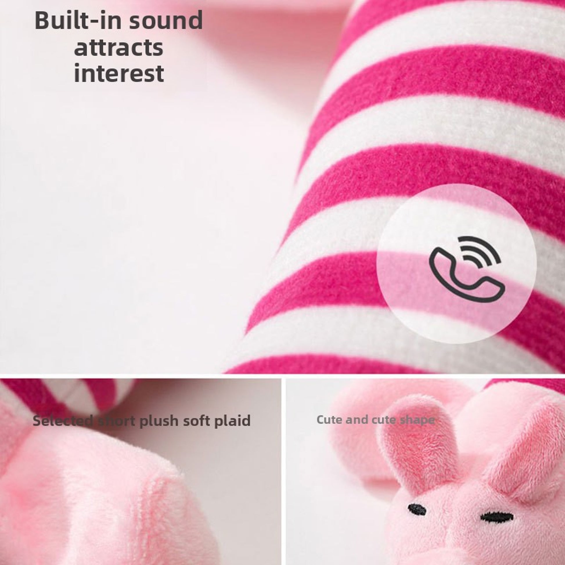 Squeaky Plush Chew Toy – Soft Durable Teething Trainer for Small & Medium Dogs