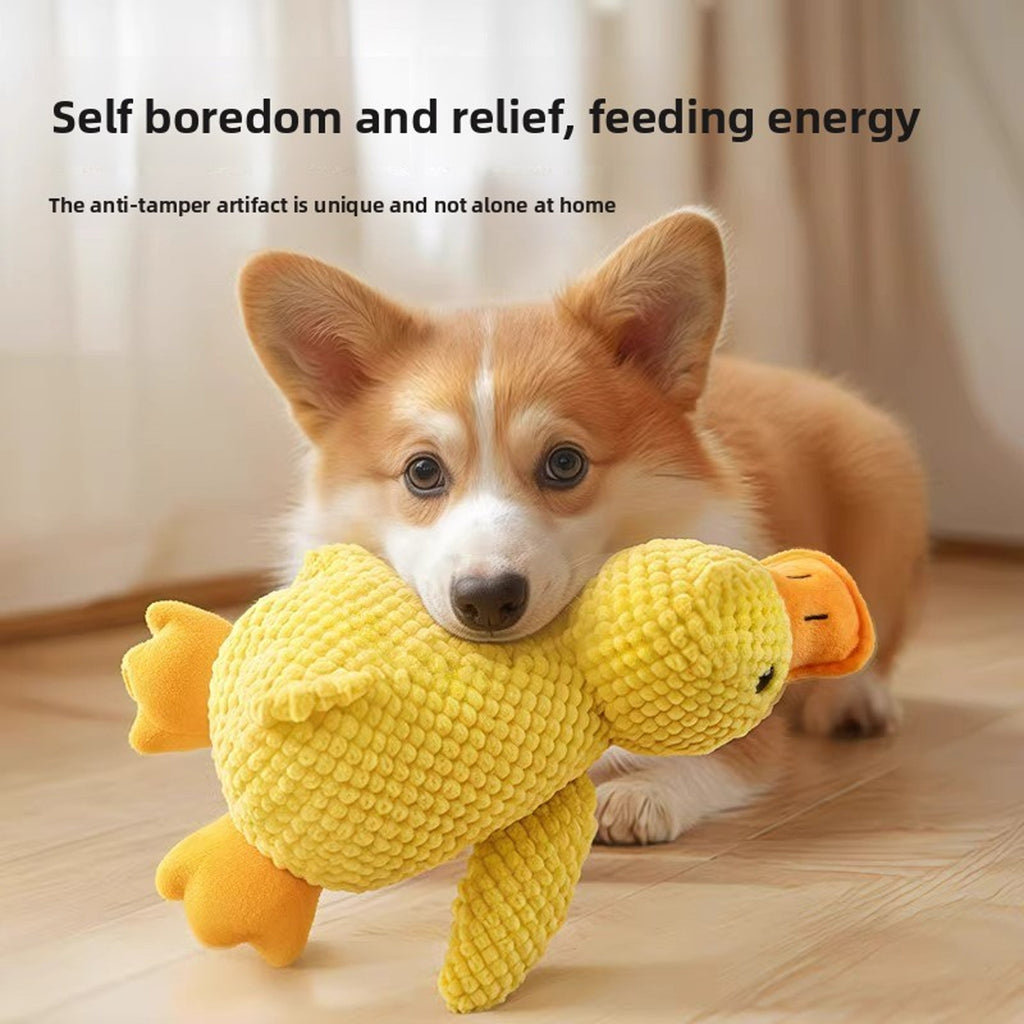 Squeaky Duck Plush Toy – Soft Fabric, Sound-Making, for Small & Medium Dogs