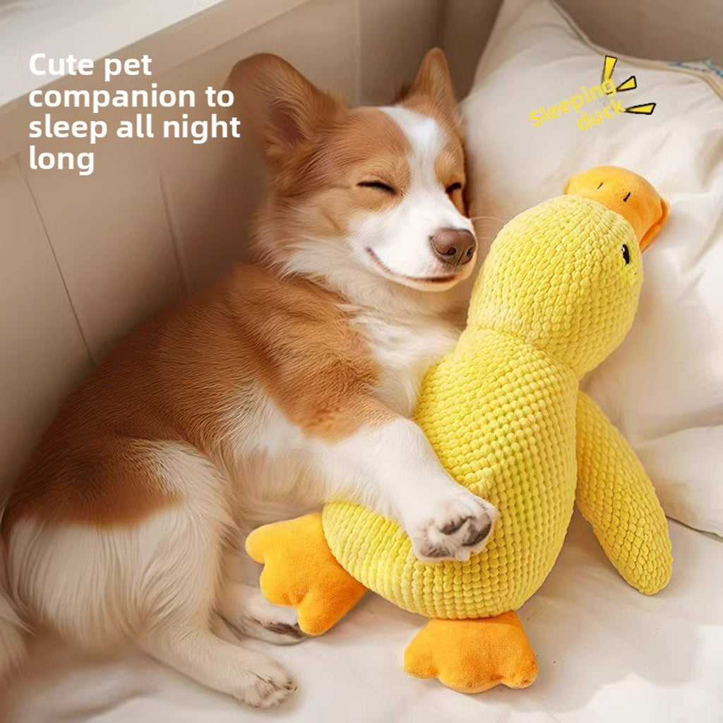 Squeaky Duck Plush Toy – Soft Fabric, Sound-Making, for Small & Medium Dogs