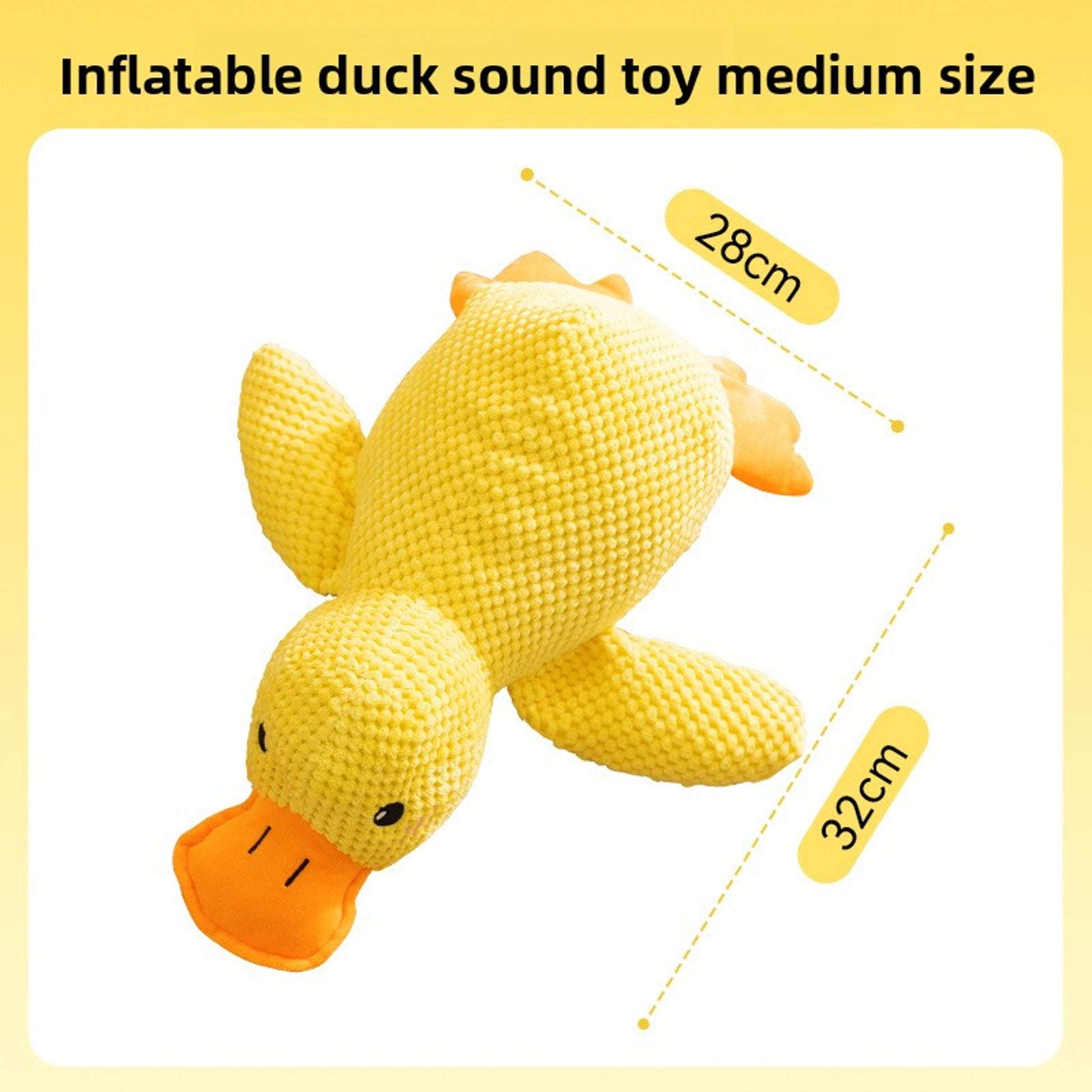 Squeaky Duck Plush Toy – Soft Fabric, Sound-Making, for Small & Medium Dogs