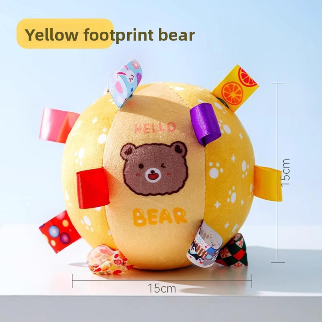 Squeaky Plush Training Ball – Soft Fabric, Sound Bell Toy for Medium & Large Dogs