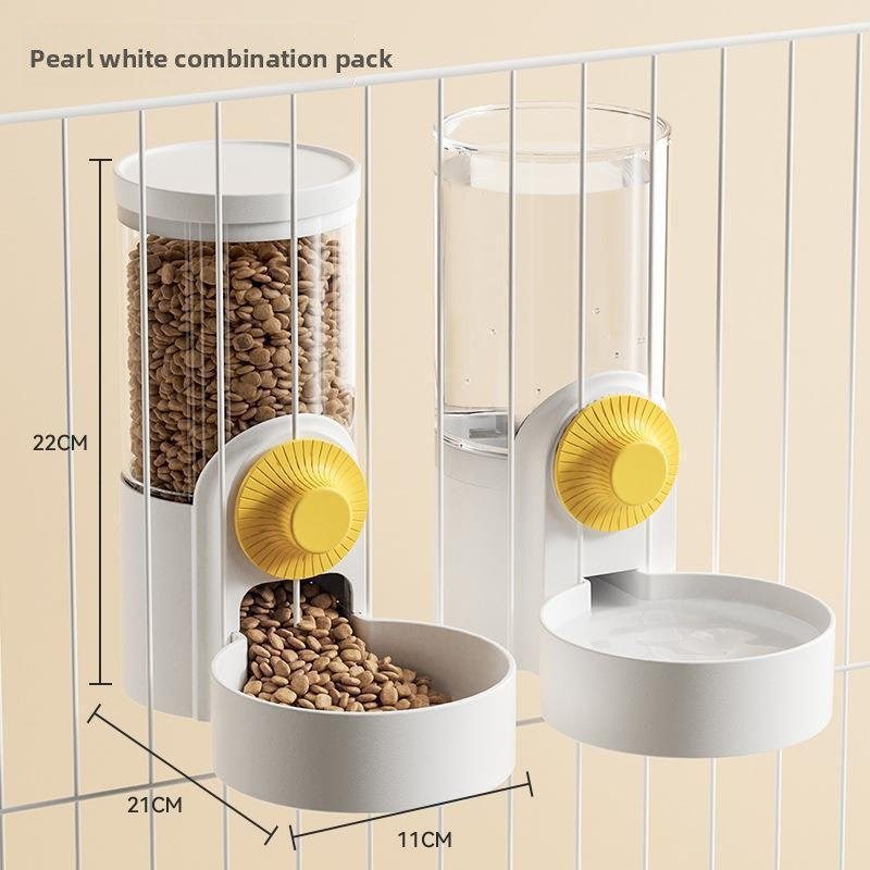 Auto-Refill Hanging Pet Feeder & Water Dispenser – BPA-Free Plastic, Dual Function, Dogs & Cats