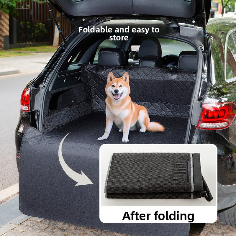 Waterproof Trunk Car Pet Mat – 600D Oxford Cloth, Anti-Scratch, Foldable Bed for Small to Large Dogs