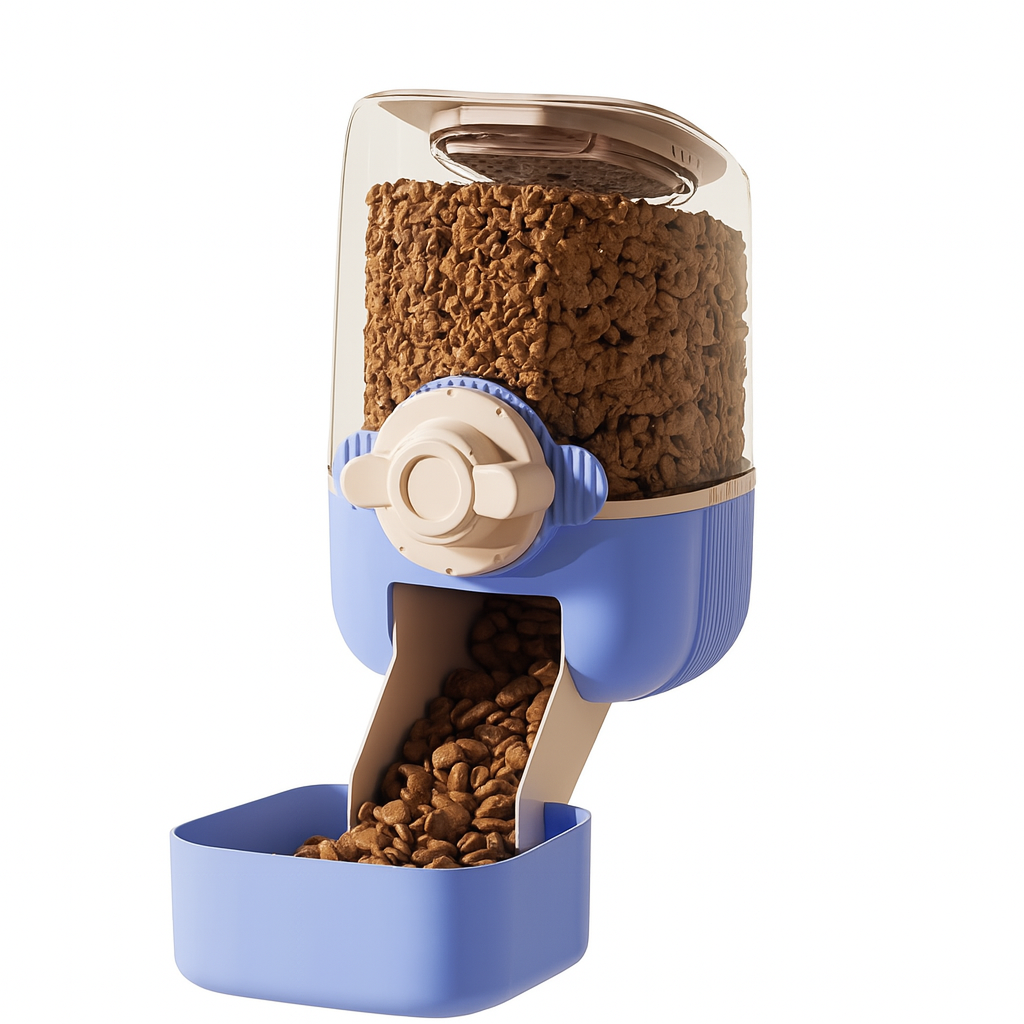 Dream Pink Large Capacity Hanging Dispenser – Plastic Dual Feeder & Waterer for Cats and Dogs