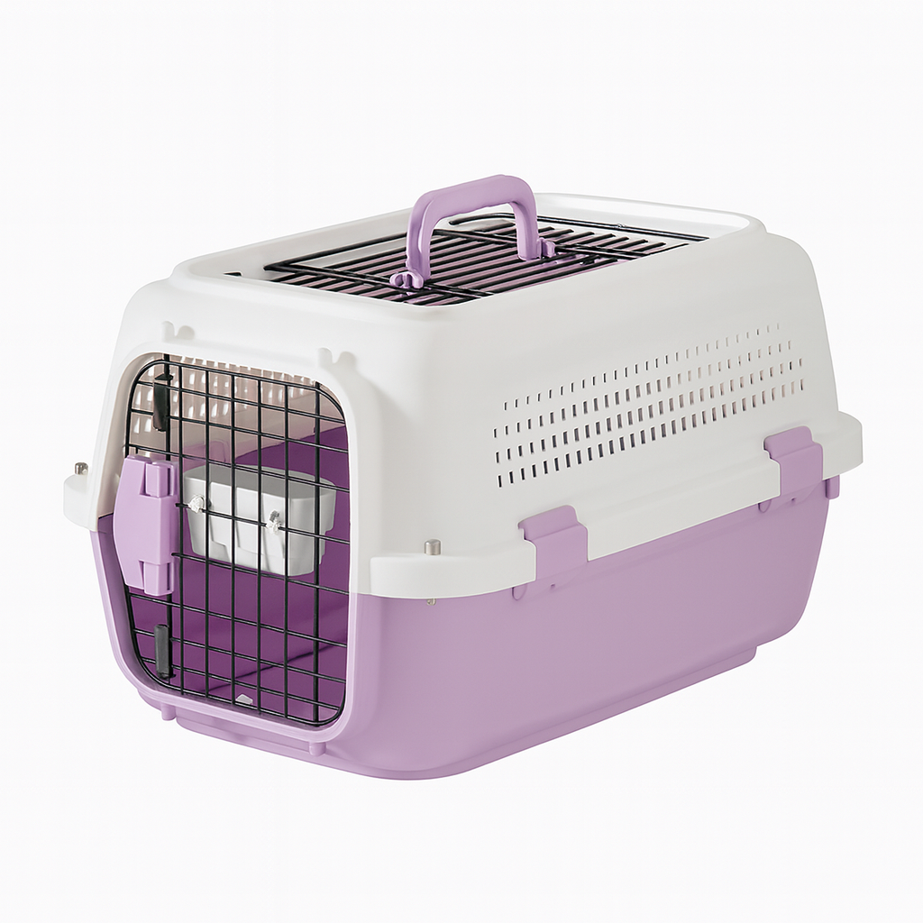 Airline-Approved Pet Carrier – Durable PP Plastic, Portable Travel Crate for Cats & Small Dogs