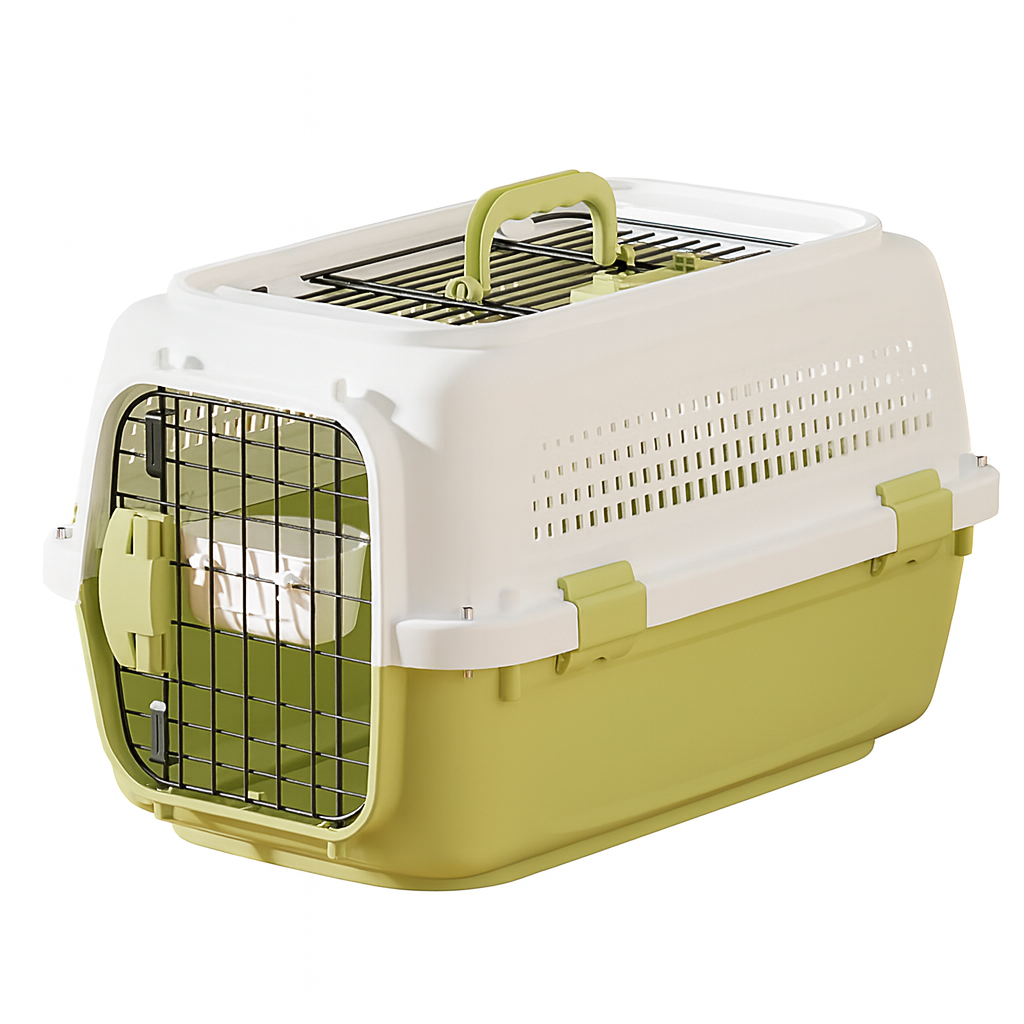 Airline-Approved Pet Carrier – Durable PP Plastic, Portable Travel Crate for Cats & Small Dogs