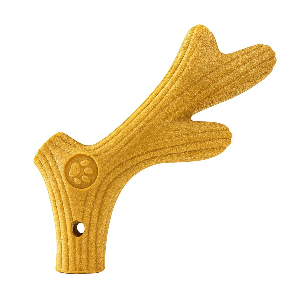Durable Antler Chew Stick – Pine Wood Teething Toy for Small to Large Dogs