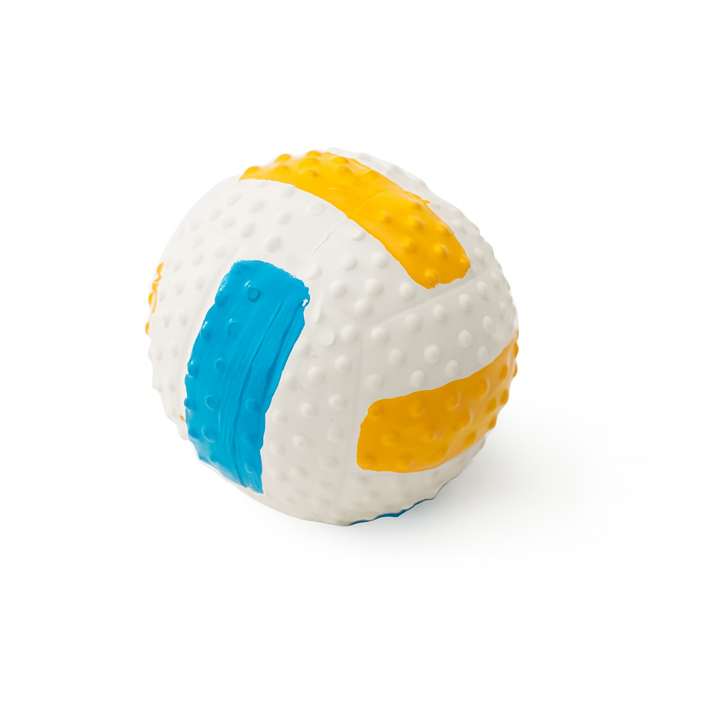 Durable Latex Squeaky Ball Toy – Chew-Resistant Interactive Training Toy for Small Dogs