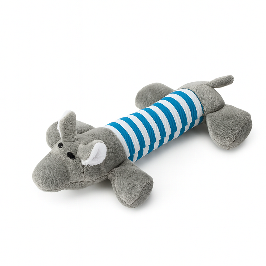 Squeaky Plush Chew Toy – Soft Durable Teething Trainer for Small & Medium Dogs