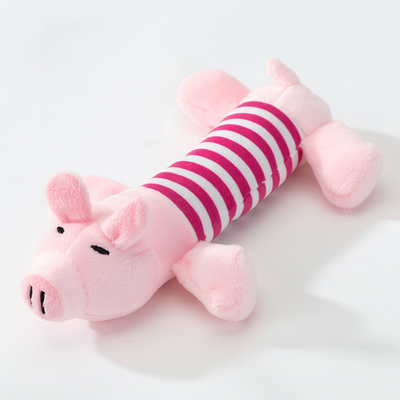 Squeaky Plush Chew Toy – Soft Durable Teething Trainer for Small & Medium Dogs