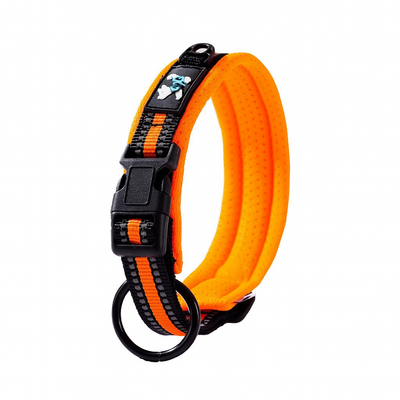 Adjustable Reflective Dog Collar – Breathable Mesh, Durable Buckle, For Medium & Large Dogs