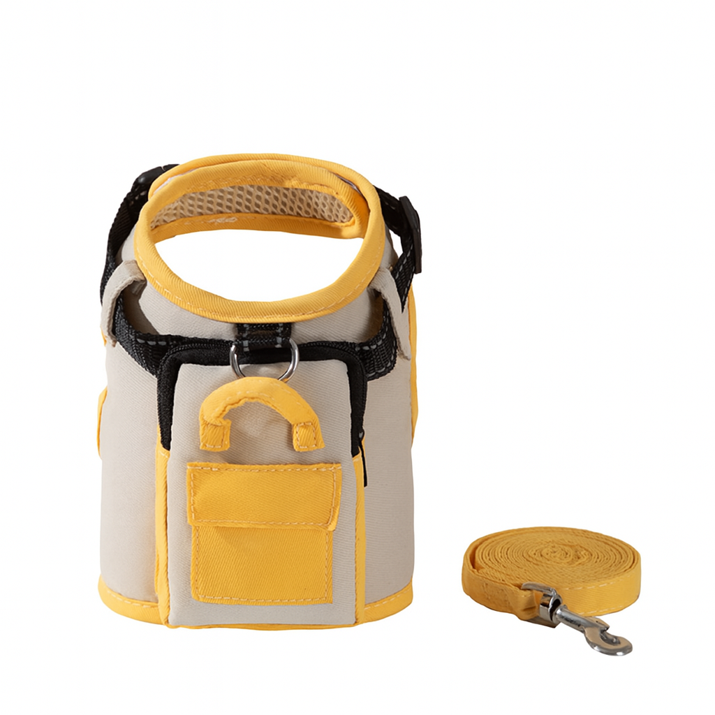 Reflective Dog Backpack Harness – Cotton Blend, Adjustable Outdoor Vest for Small Dogs & Cats