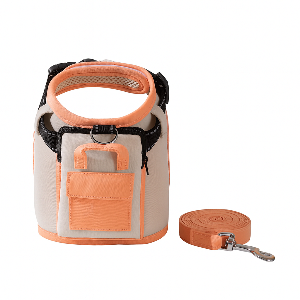 Reflective Dog Backpack Harness – Cotton Blend, Adjustable Outdoor Vest for Small Dogs & Cats