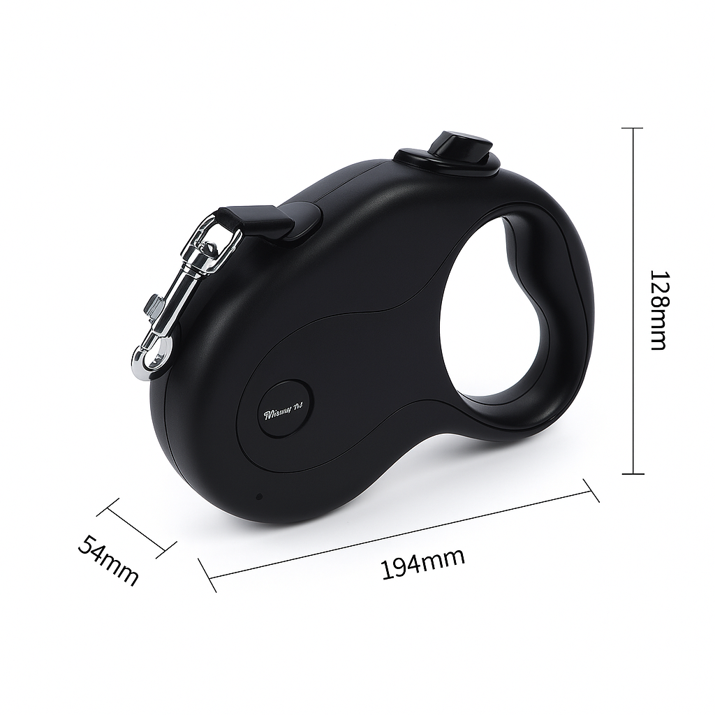 One-Touch Lock Retractable Leash – Durable ABS Shell, Tangle-Free for Small to Large Dogs