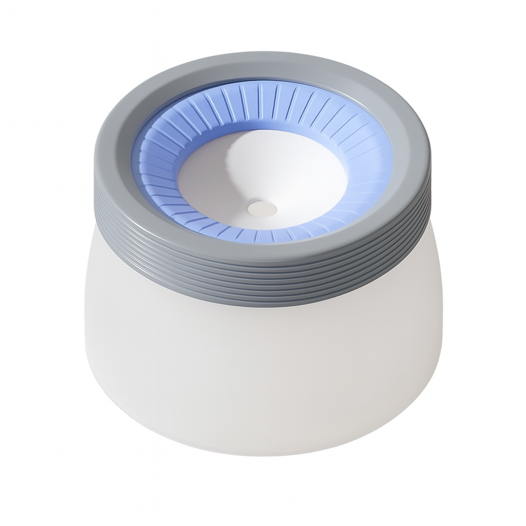 No-Spill Floating Water Bowl – BPA-Free Plastic Spill-Proof Pet Waterer for Cats & Small Dogs