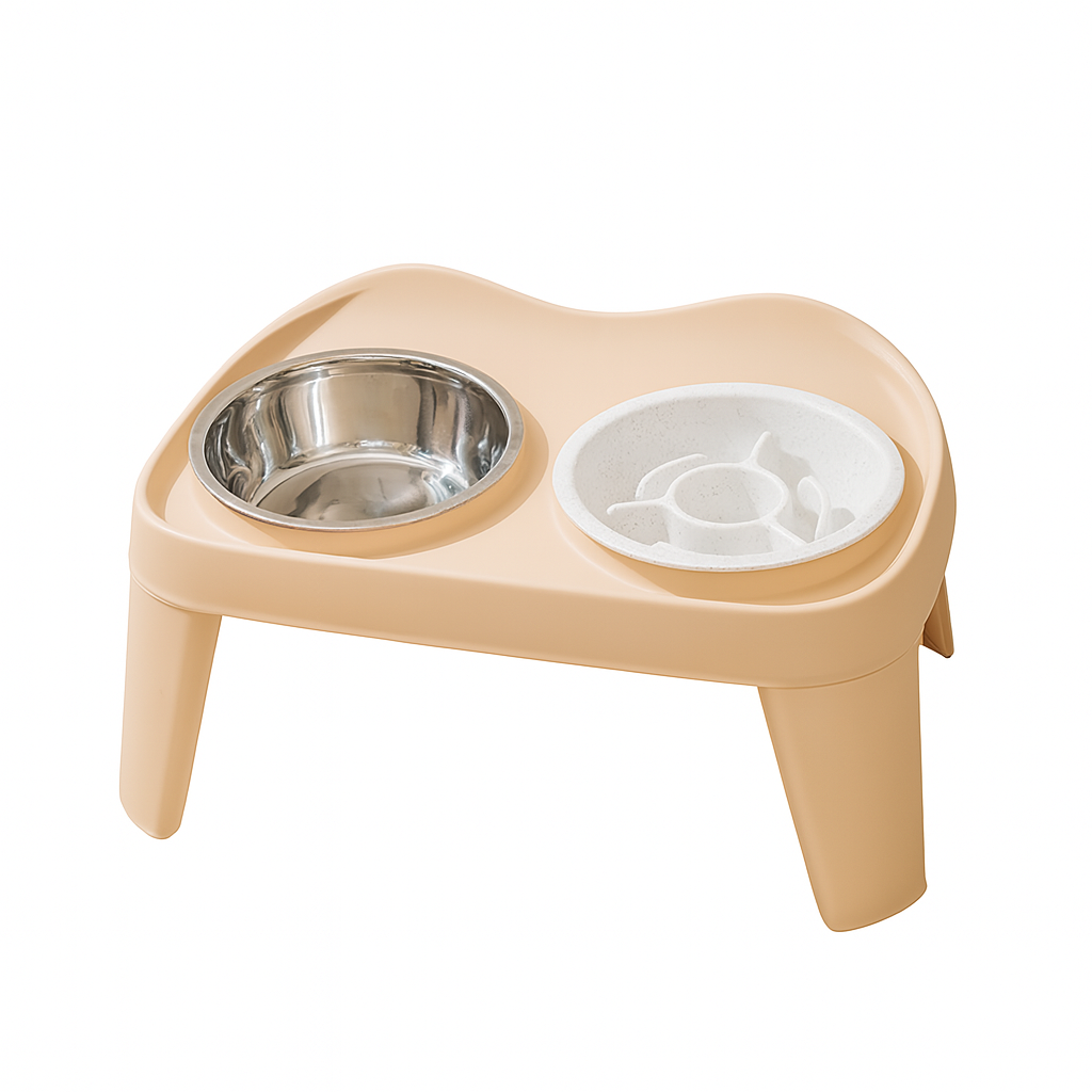 Orthopedic Elevated Slow Feeder – Stainless Steel Anti-Choke Bowl with Stand for Dogs