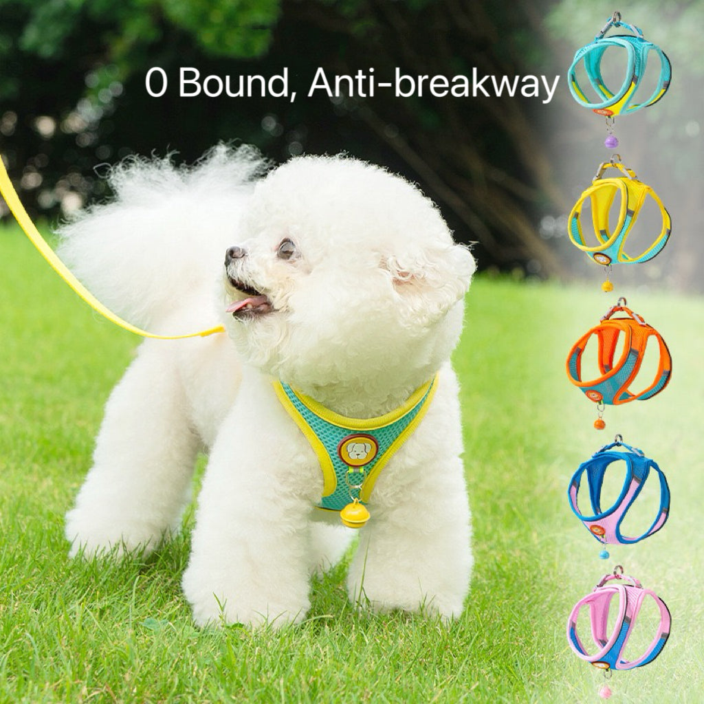 No-Pull Cooling Dog Harness – Breathable Mesh, Escape-Proof for Small to Medium Dogs