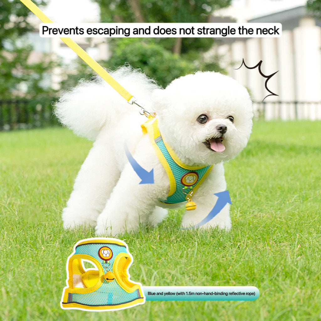 No-Pull Cooling Dog Harness – Breathable Mesh, Escape-Proof for Small to Medium Dogs