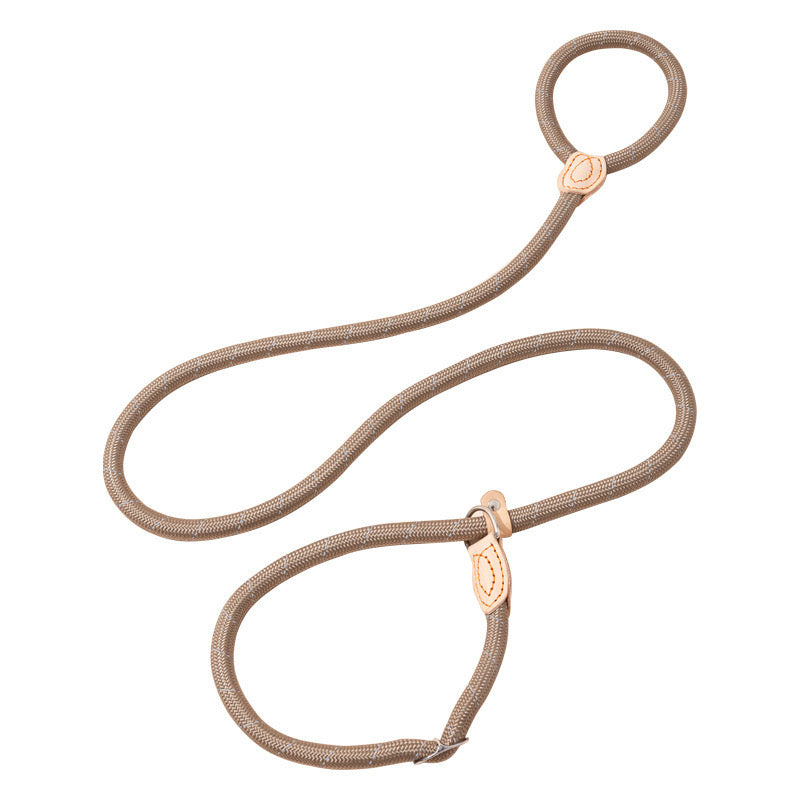 Adjustable Anti-Pull Dog Leash – Braided Nylon Rope, No-Choke, Escape-Proof for Medium & Large Dogs